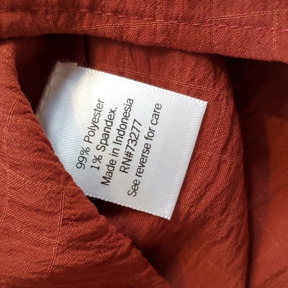 Nine West| Womens Brown Rust Flowy Boxy Dress Ruffle Tank Top Neutral Sz.XXL - Picture 6 of 7